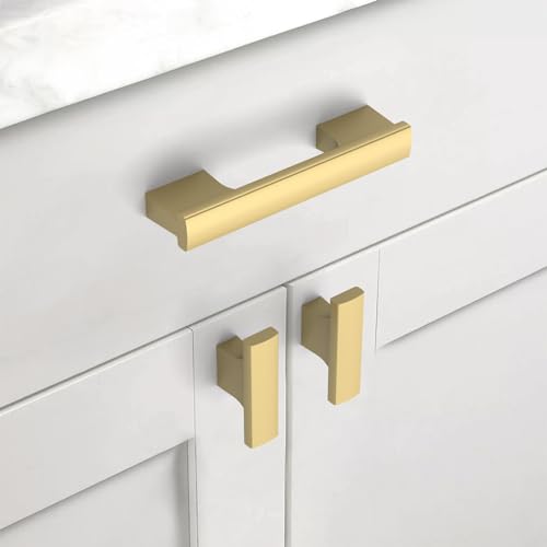 Brushed Gold Cabinet Knobs Round Drawer Pulls 12 Pack - color: Matte Gold, size: 2 Inch Diameter