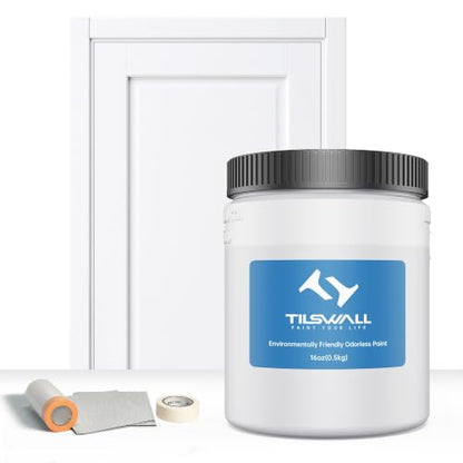 TILSWALL Water-Based Paint, White Pint, No Dilution Needed, Spray Ready - color: White