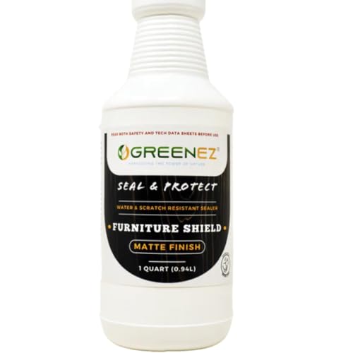Furniture Shield | Wood Sealer & Protective Coating | Clear Coat for Indoor & Outdoor Use | Scratch, Water, Fade Resistant | Clean Formula | Easy Application | Smooth, Hard Finish - 1 qt Matte - style: Matte