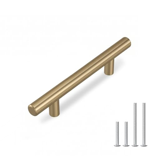 homdiy 20 3in Cabinet Handles Champagne Bronze Kitchen Cabinet Pulls Drawer Pulls for Dresser Drawers - color: Champagne Bronze, size: 3in hole centers