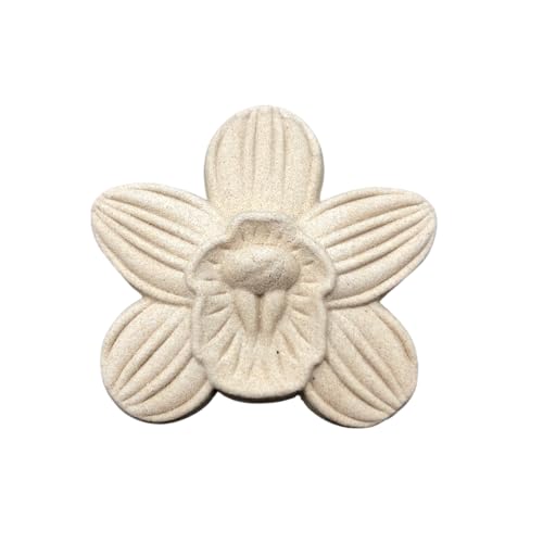 WoodUbend WUB0347 Simple Five Petal Flowers - Appliques - Heat Bendable & Flexible Wood Onlays 5x5.5cm - DIY Craft, Furniture & Home Decor - Easy to Apply & Paint - Versatile & Reusable (5 Pack) - size: WUB0347