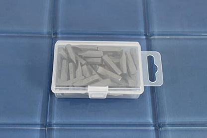 TEMO 50p 1/4" Flat Slotted 1" Long Screwdriver Insert Bit, Impact S2 Steel - size: 50p Slot 1/4" 25mmL(1"L)