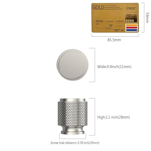Brushed Nickel Cabinet Knobs Round Drawer Pulls 10 Pack - color: Brushed Satin Nickel, size: Knob