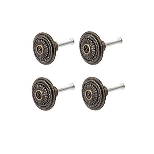 dophee 4Pcs Small Vintage Style Single Hole Cabinet Knobs, 1.02" x 0.67" - size: 4 Pieces