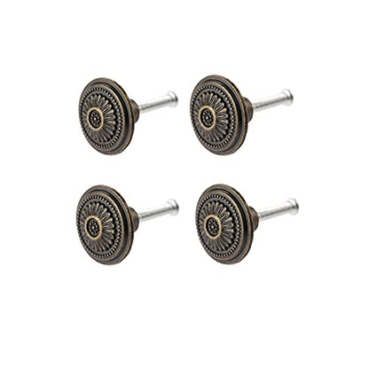dophee 4Pcs Small Vintage Style Single Hole Cabinet Knobs, 1.02" x 0.67" - size: 4 Pieces
