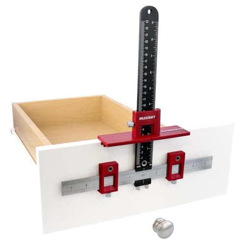 Milescraft 1340 Hardware Jig – Adjustable Drill Guide to Quickly Install Cabinet & Drawer Handles, Knobs and Pulls.