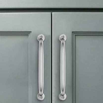 10 Pack 3-3/4 inch Hole Center Brushed Satin Nickel Cabinet Pulls - Heavy Duty Solid Drawer Hardware Handles Kitchen Vanity Bathroom Handles - color: Brushed Nickel, size: 3-3/4"(96mm) Hole Center