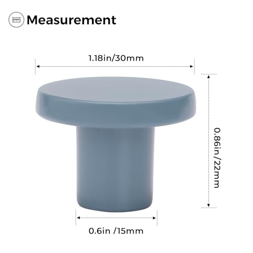 Ravinte Cabinet Knobs, 10 Pack Light Blue Dresser Drawer Pulls, 1-1/5 Inch - color: Light Blue