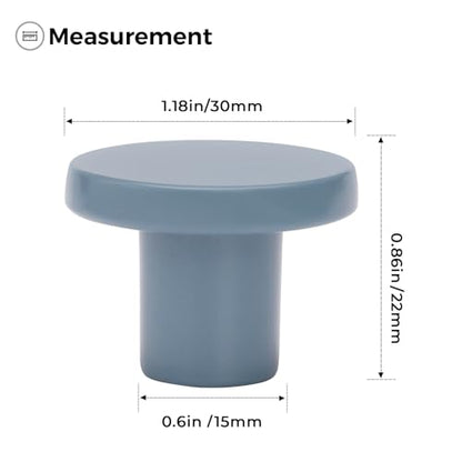 Ravinte Cabinet Knobs, 10 Pack Light Blue Dresser Drawer Pulls, 1-1/5 Inch - color: Light Blue