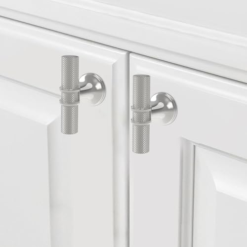 20 Pack Brushed Satin Nickel Kitchen Cabinet Knobs - color: Brushed Satin Nickel Knurled, size: Knobs