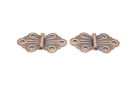 Antique Copper Butterfly Flush Mount Hinge 2 Hinges Includes Matching Finish Screws