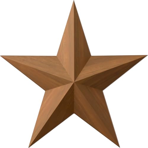 Ekena Millwork ROS02X02GLCH Galveston Star Rosette, 2 3/4"W x 2 3/4"H x 1/2"P, Cherry - color: Cherry, size: 2 3/4"W x 2 3/4"H x 1/2"P