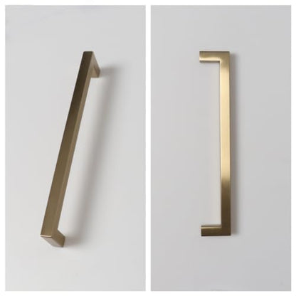 30 Pack Champagne Cabinet Pulls Square Drawer Handles Cupboard Handles Modern Stainless Steel Kitchen Cabinet Handles 8 Inch Caninet Hardware - color: Champagne, size: 8 inch hole center (203mm)
