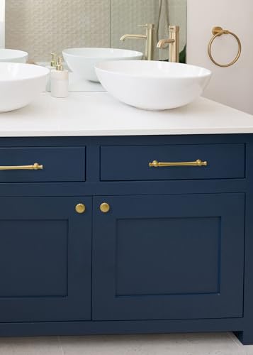 3-3/4 Inch Brushed Gold Cabinet Pulls 10 Pack French Style P2408 - color: Brushed Gold, size: 3-3/4" Hole Centers-10 Pcs