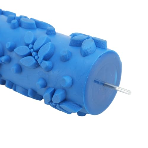 HEEPDD Drywall Texture Paint Roller, Reusable Decorative Embossing Tool for Wall Furniture Rubber Blue 15cm 1 Pack - size: 110Y