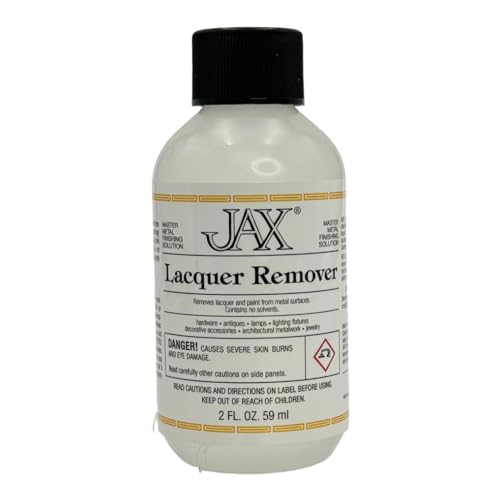 JAX Lacquer Remover - Metal Finishing Solution - Removes Lacquer and Paint from Metal Surfaces - 2 Ounce - size: 2 Fl Oz (Pack of 1)