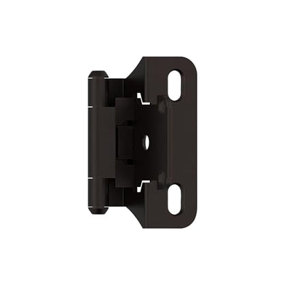 Amerock 1 Pair 1/4" Overlay Oil-Rubbed Bronze Partial Wrap Cabinet Hinge - color: Oil Rubbed Bronze, size: 1/4 Inch (6 mm) Overlay