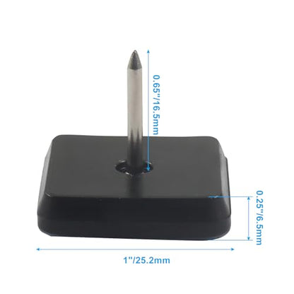 Teflon Furniture Sliders, 1 inch (25 mm) Square, 20 Pcs - size: 1 inch (25mm)
