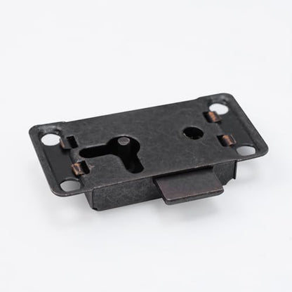 Antique Cabinet Lock, 2.09x1.06 Inch, 1 Set - color: Red Bronze A, style: Rectangular