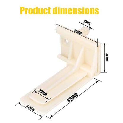 Undermount Drawer Slide Rear Mounting Bracket Socket, Plastic Drawer Track Back Plate Replacement for Face Frame Cabinets & Kitchen Drawers (5Pairs, 10PCS) - color: Creamy white, size: 10