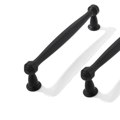 10 Pack 5inch(128mm) Center to Center Black Cabinet Pulls Handles for Cabinets Cupboard Solid Heavy Duty Matte Black Drawer Handles Dressers Kitchens bedrooms - color: Black, size: 5inch(128mm) Center to Center