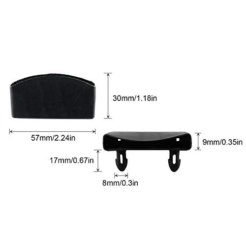 30pcs 57x8mm Plastic Bed Slat End Caps Holders Plastic Connector Furniture Accessories for Holding Securing Wooden Slats Bed Base