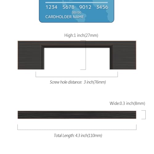 9BUILD 10 Pack Oil Rubbed Bronze Cabinet Pulls 3 Inch Kitchen Cabinet Handles, Cabinet Hardware for Cupboard Drawer Pulls - color: Oil Rubbed Bronze, size: 3"/76MM Hole Center, style: 10 Pack