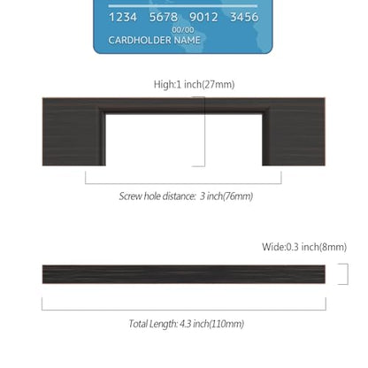 9BUILD 10 Pack Oil Rubbed Bronze Cabinet Pulls 3 Inch Kitchen Cabinet Handles, Cabinet Hardware for Cupboard Drawer Pulls - color: Oil Rubbed Bronze, size: 3"/76MM Hole Center, style: 10 Pack