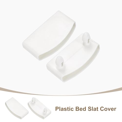 uxcell 12 Pcs 50mm x 9mm Plastic Bed Slat End Caps, Bed Slat Cover White - color: White, size: 50mm x 9mm