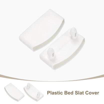 uxcell 12 Pcs 50mm x 9mm Plastic Bed Slat End Caps, Bed Slat Cover White - color: White, size: 50mm x 9mm