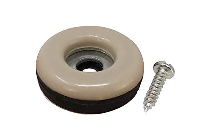 Shepherd SlideGlide 7/8" Round Adhesive Furniture Sliders for Carpet, Heavy-Duty Protective Furniture Moving Pads with Self-Adhesive or Screw-On Application, Set of 8, Beige - size: 0.875 inch