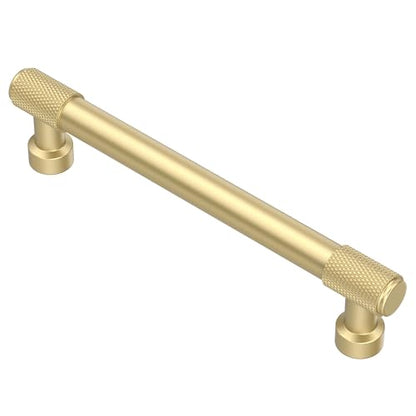 Alzassbg 5" Brushed Gold Cabinet Pulls and Handles 10 Pack, AL3017MGP - color: Brushed Gold, size: 5" Hole Center