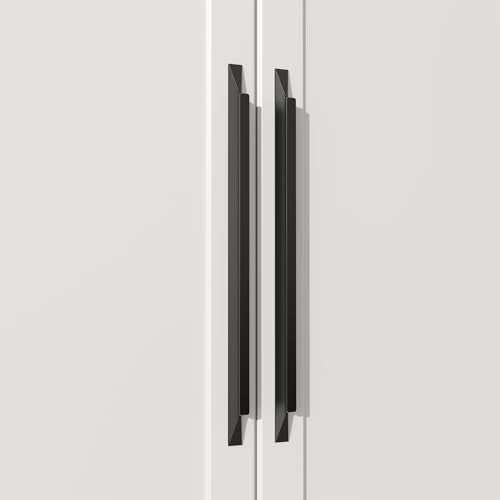 Goldenwarm 25 Pack Black Cabinet Handles, 7-1/2" Hole Center Finger Pulls - color: Black, size: 7-1/2in Hole Centers