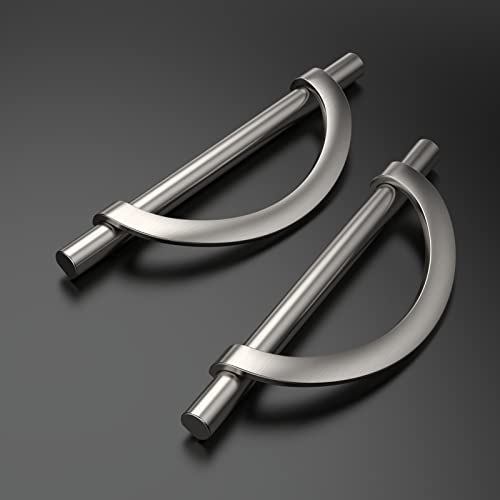 Amerdeco 10 Pack Brushed Satin Nickel Cabinet Pulls 5 Inch(128MM) Hole Centers Kitchen Cabinet Handles Hardware Kitchen Handles for Cabinets Cupboard Handles Drawer Pulls - color: Brushed Satin Nickel, size: 5"/128MM Hole Center, style: 10 Pack