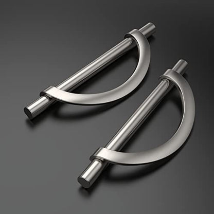 Amerdeco 10 Pack Brushed Satin Nickel Cabinet Pulls 5 Inch(128MM) Hole Centers Kitchen Cabinet Handles Hardware Kitchen Handles for Cabinets Cupboard Handles Drawer Pulls - color: Brushed Satin Nickel, size: 5"/128MM Hole Center, style: 10 Pack