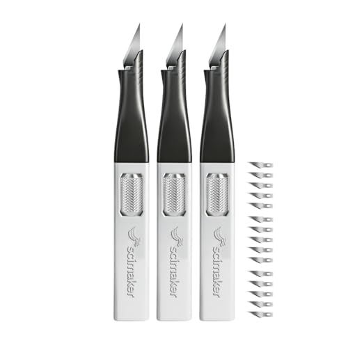 Precision Craft Knife, #11 Blade Storage, 3-Pack Silver - color: Silver*3pcs
