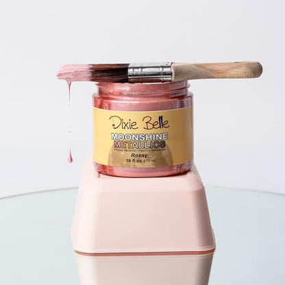 Dixie Belle Paint Company Moonshine Metallics - Rozay (16oz) - color: Rozay, style: 16 Fl Oz (Pack of 1)