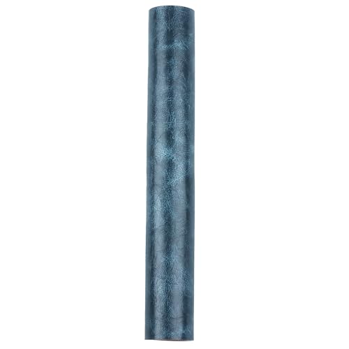 Faux Leather Fabric Soft 12"X53"(30cm x135cm) PU Faux Leather Sheets Suitable for Different Manual DIY Projects (Navy Blue) - color: Navy Blue