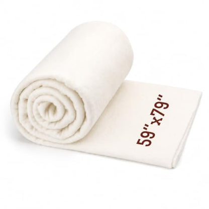 Cotton Quilting Batting Natural Quilt Batting 59 x 79 Inch 200gsm - size: 59"×79"