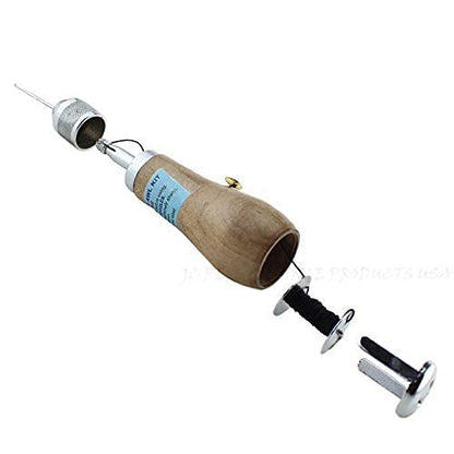 JC Performance Leather Sewing Awl Quick Stitch Repair Tool Set Heavy Duty Thread (with Stab Tool, Navy Blue) - color: Navy Blue, size: With Stab Tool