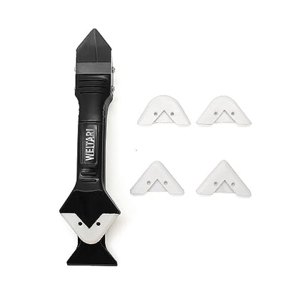 Silicone Caulking Tool Kit, 3-in-1: Grout Sealant Remover,Finishing Scraper Tools - Easy Caulk Removal Sealing Smoothing For Bathtub Toilet Bathroom Shower Corner Tiles Joint Floor Sink