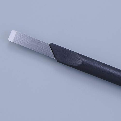 ALLEX Japanese Exacto Craft Knife with Cap Cover [0.2" Flat Chisel Blade] - Hobby Knife for Crafting, Art, Model Kit - Sharp Japanese Stainless Steel & Heavy Duty Fixed Blade - Made in Japan - color: Chisel Blade