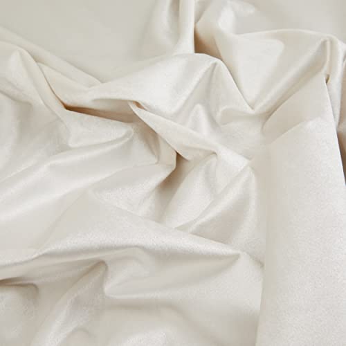 Royal Velvet Ivory, Fabric by the Yard - color: Ivory