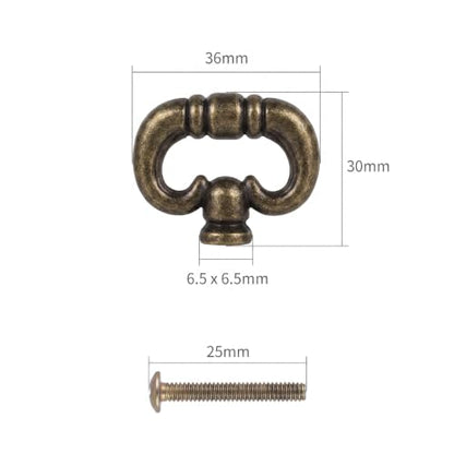 2 Pcs Antique Bronze Ring, Vintage Style Drawer Knob Ring with Back Plate Antique Black Bronze Drawer Pull Dresser Pull Cabinet Knob Kitchen Door Knob Hardware Cabinet Hardware