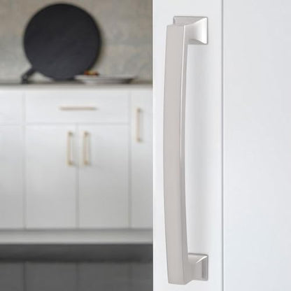 10 Pack 5 Inch(128mm) Cabinet Pulls Brushed Satin Nickel Kitchen Cabinet Pulls Drawer Pulls Solid Cabinet Hardware - color: Brushed Satin Nickel, size: 5'' Hole Center(128mm)