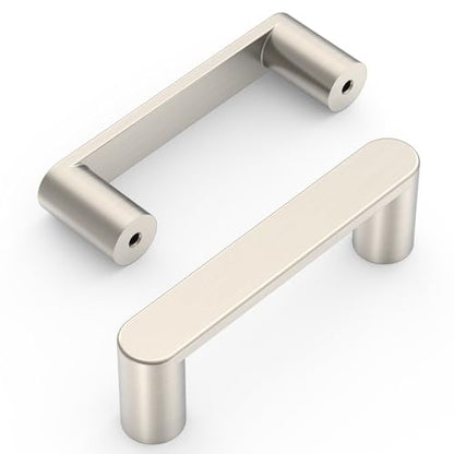 Amerdeco 10 Pack ZH0005BSN Brushed Satin Nickel Cabinet Pulls 3" - color: Brushed Satin Nickel, size: 3" hole center