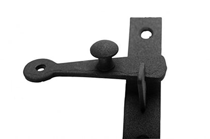 Cabinet Catch Black Wrought Iron .375in Offset 2.5in W Set of 4 - color: Wrought Iron Offset, size: Pack of 4