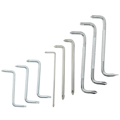 9Pcs Right Angle Screwdriver Set
