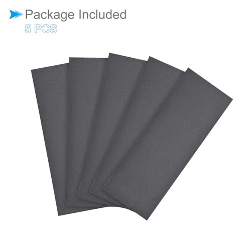 Wet Dry Sanding Sheets, 9 Inch x 3.6 Inch 360 Grit Sandpaper Sheets Silicon Carbide - Applications: for Furniture, Hobbies and Home Improvement, Drywall, Wood, Metal, 5 Pieces - size: 360 grit