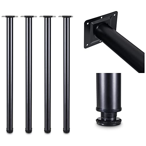 LCSDLHLSY 30 Incn Metal Table Legs,Round Furniture Legs,Set of 4(Black). - size: 30 Inch